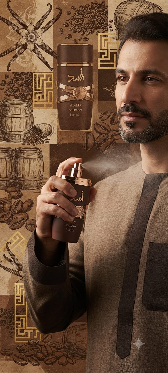 Lattafa Asad Bourbon Eau de Parfum 100ml – Unisex Vanilla & Spicy Fragrance