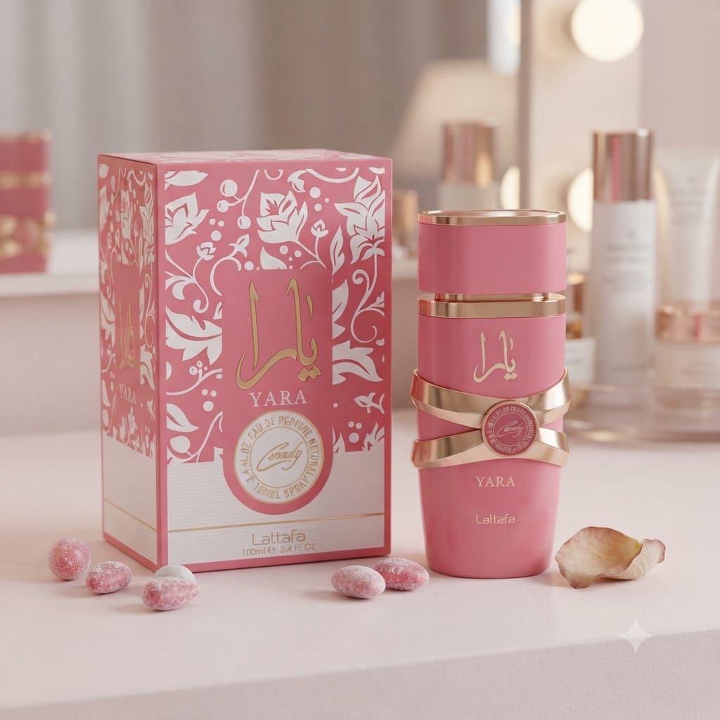 Lattafa Yara Candy Eau de Parfum for Women – 100ml (3.4 Fl Oz) Sweet Fruity Gourmand Perfume