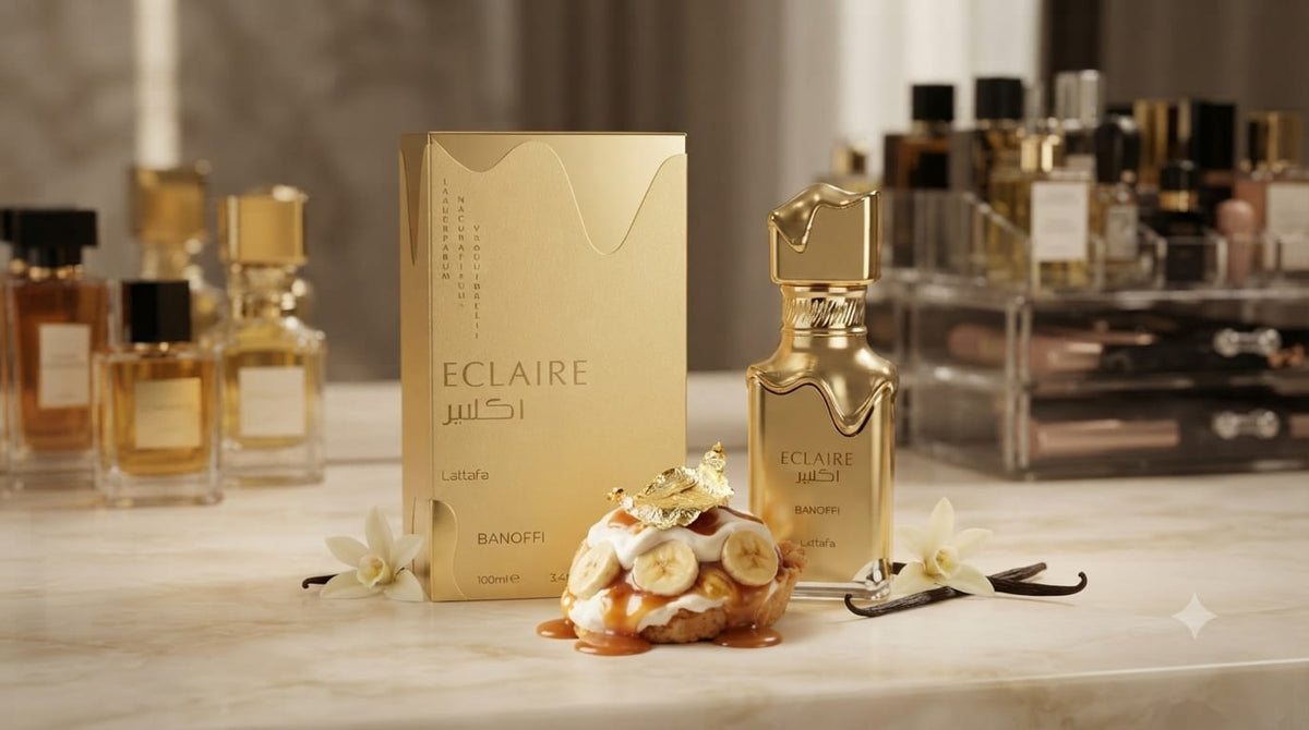 Lattafa Eclaire Banoffi Eau de Parfum – 100ml Unisex Perfume | Sweet Gourmand Banana Vanilla Fragrance
