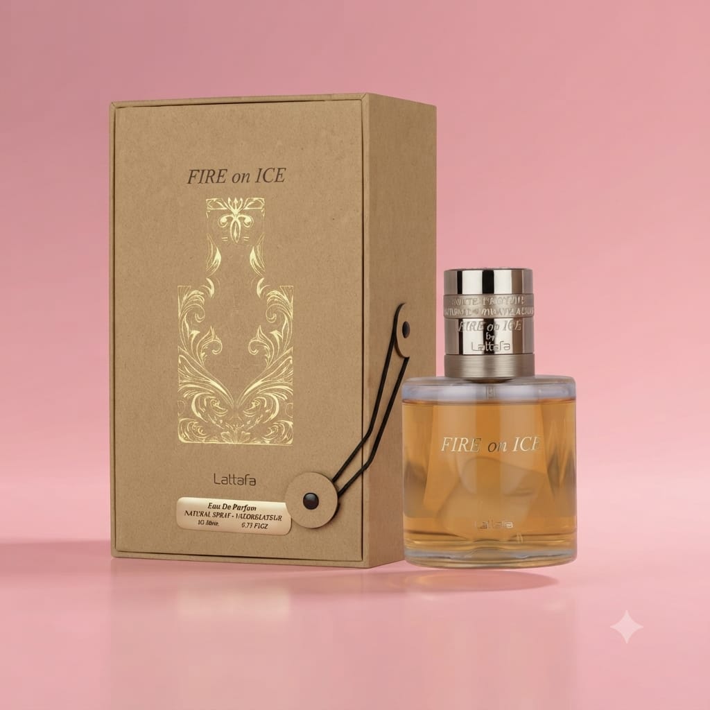 Lattafa Fire on Ice Eau de Parfum – 100ml Unisex Perfume | Fresh Citrus Woody Fragrance