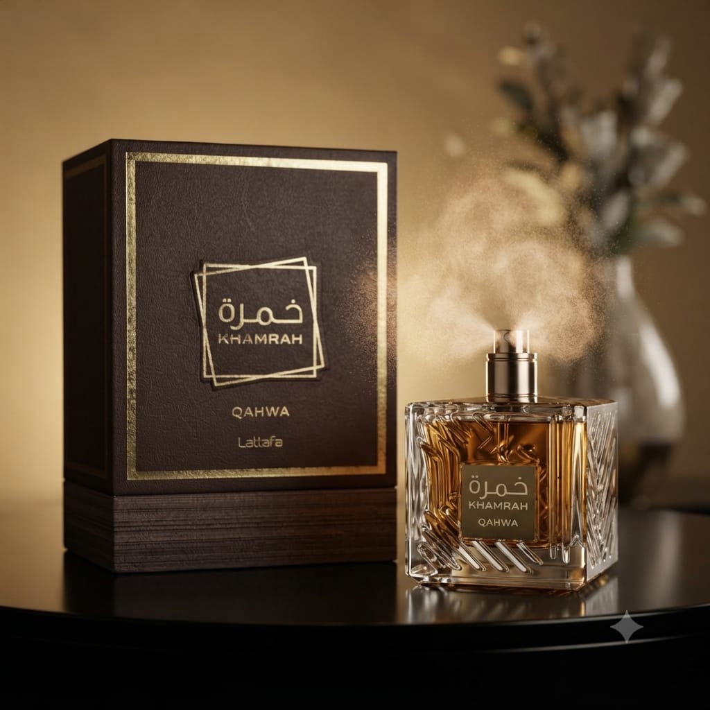 Lattafa Khamrah Qahwa Eau de Parfum – 100ml Unisex Perfume | Oriental Coffee Spice Gourmand Fragrance