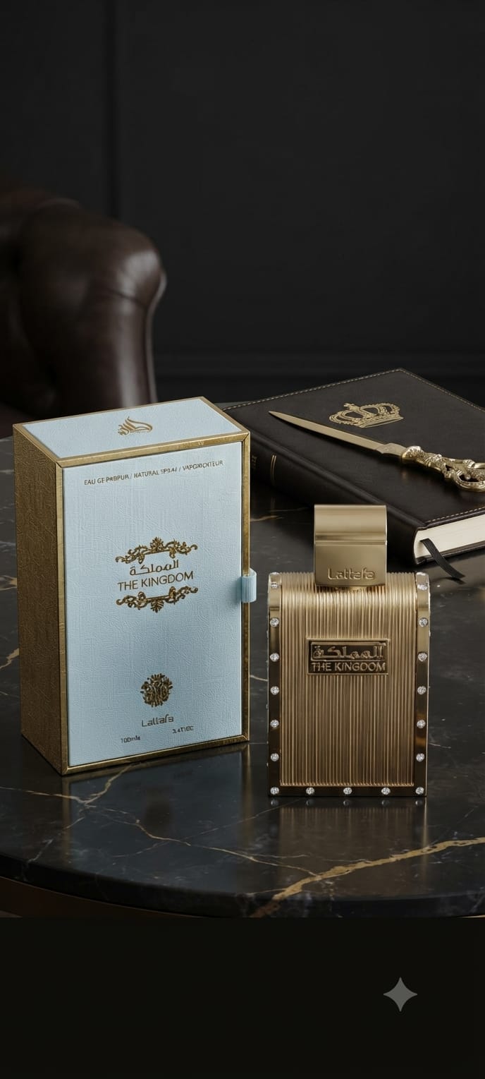 Lattafa The Kingdom Eau de Parfum for Men – 100ml (3.4 Oz) Long Lasting Aromatic Oriental Perfume