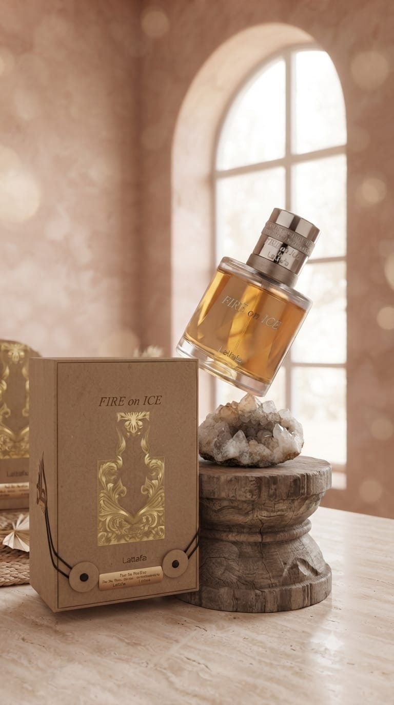 Lattafa Fire on Ice Eau de Parfum – 100ml Unisex Perfume | Fresh Citrus Woody Fragrance
