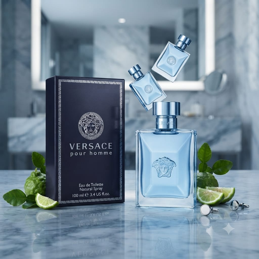 Versace Pour Homme Eau De Toilette 100ml – Fresh Citrus Aromatic Men's Fragrance