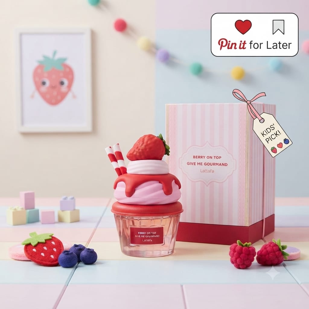 Lattafa Give Me Gourmand Berry On Top Eau de Parfum – 75ml Unisex Perfume | Sweet Strawberry Gourmand Fragrance