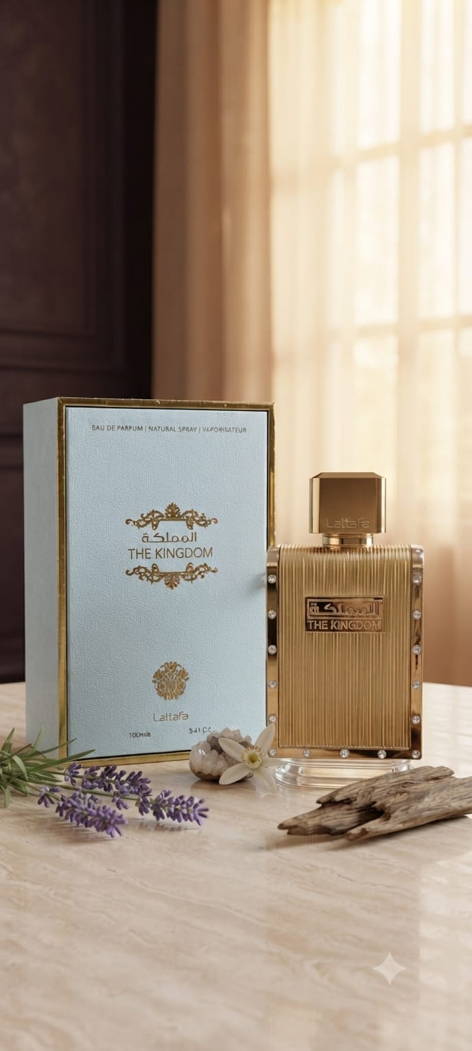 Lattafa The Kingdom Eau de Parfum for Men – 100ml (3.4 Oz) Long Lasting Aromatic Oriental Perfume