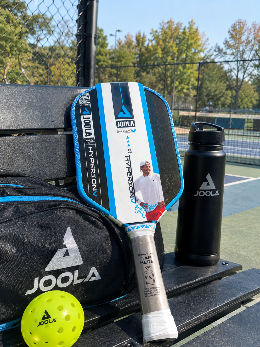 JOOLA Hyperion Pro V 16mm Pickleball Paddle – Ben Johns Signature | Bolt Blue