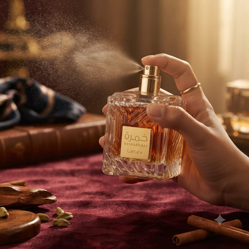 Lattafa Khamrah Eau De Parfum 100ml – Luxury Sweet Spicy Unisex Fragrance