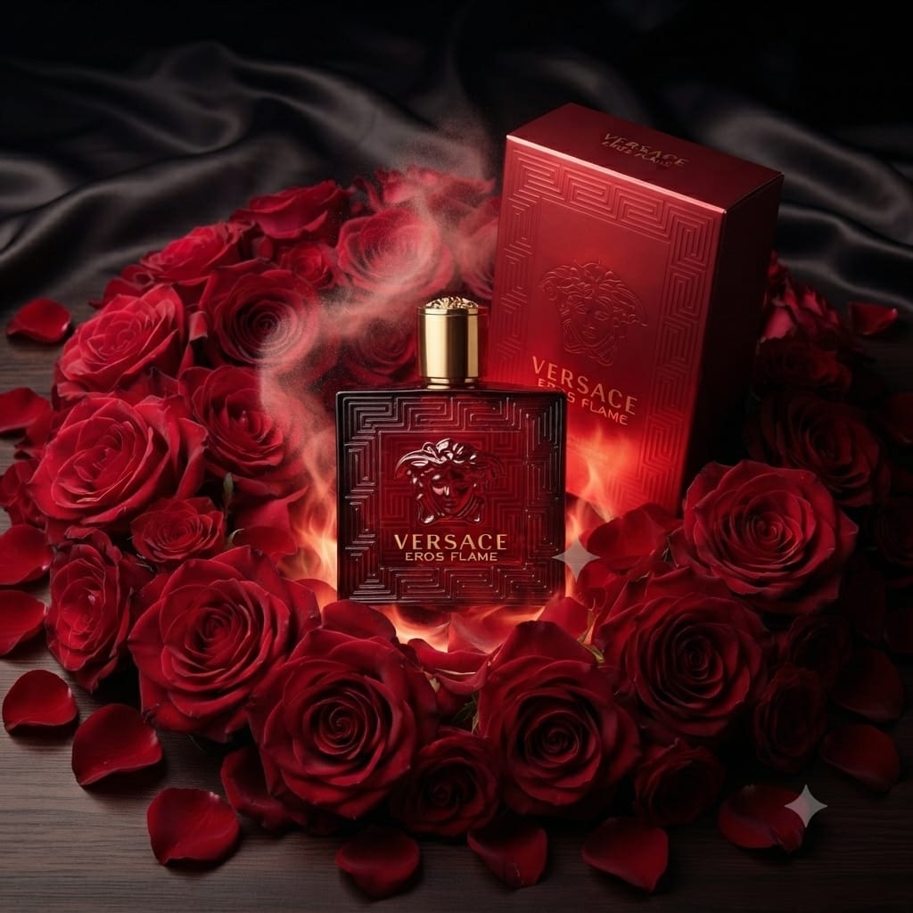 Versace Eros Flame Eau de Parfum – Men’s Spicy Citrus & Woody Fragrance