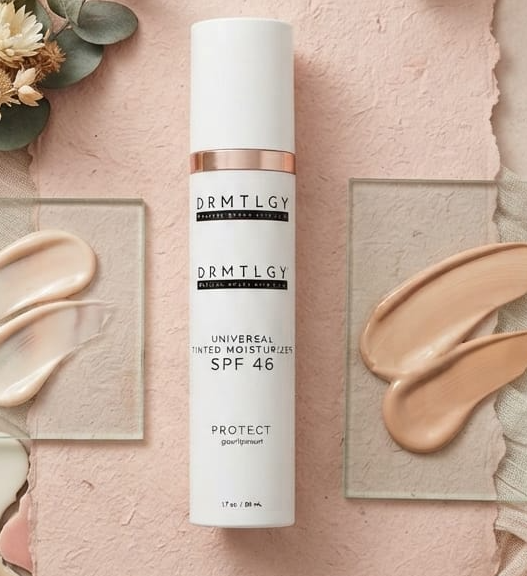 DRMTLGY Universal Tinted Moisturizer SPF 46 50ml – Sheer Hydrating Facial Sunscreen