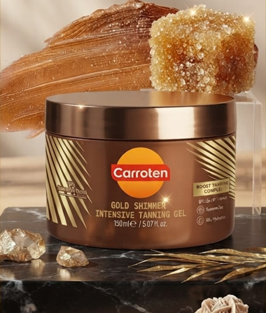 Carroten Gold Shimmer Intensive Tanning Gel 150ml – Golden Glow Body Tanning Gel