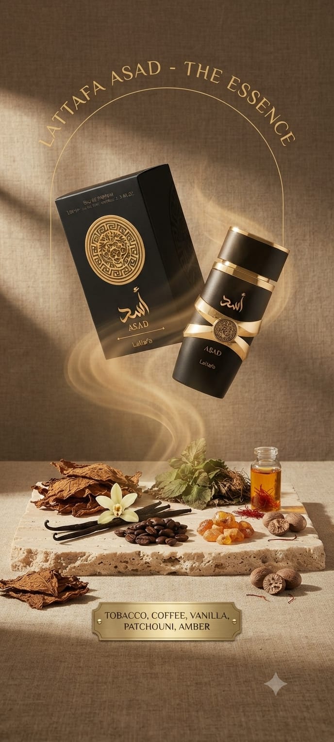 Lattafa Asad Eau de Parfum 100ml – Men’s Amber & Spicy Fragrance
