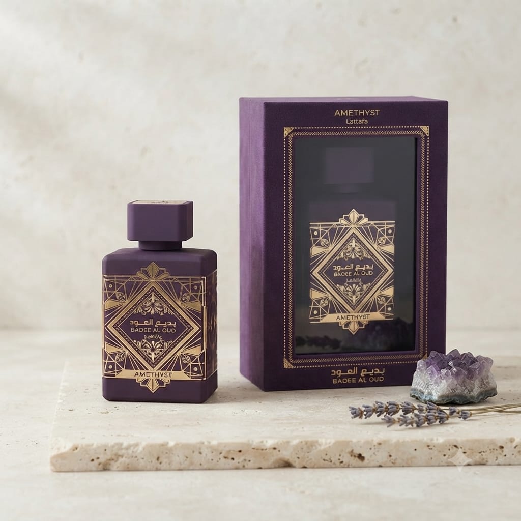 Lattafa Bade’e Al Oud Amethyst Eau de Parfum 100ml | Unisex Rose & Oud Fragrance