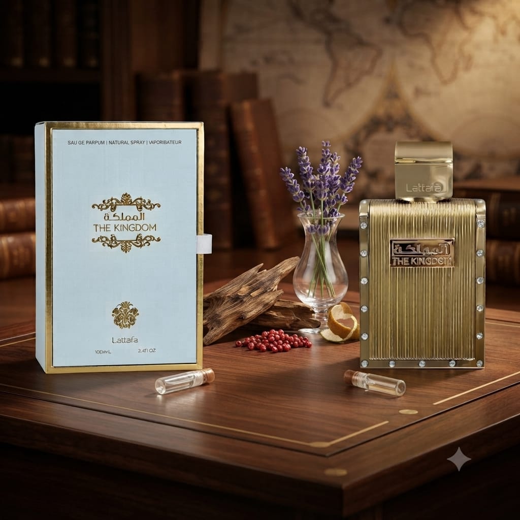 Lattafa The Kingdom Eau de Parfum for Men – 100ml (3.4 Oz) Long Lasting Aromatic Oriental Perfume