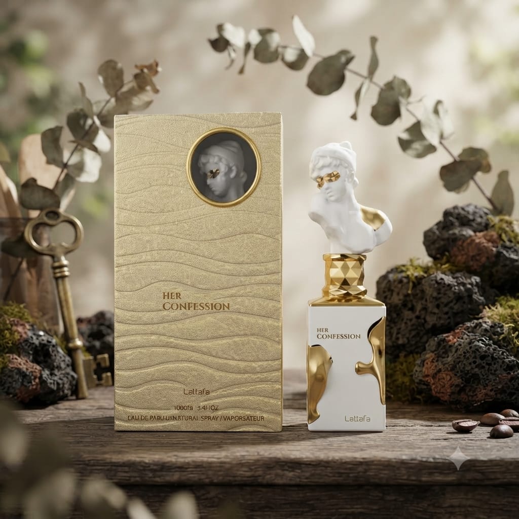Lattafa Her Confession Eau de Parfum for Women – 100ml (3.4 Fl Oz) Long Lasting Floral Vanilla Perfume