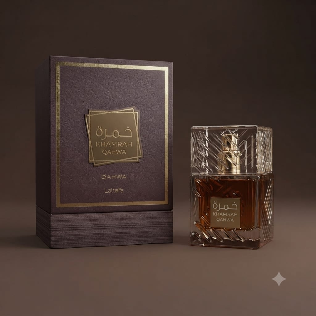 Lattafa Khamrah Qahwa Eau de Parfum – 100ml Unisex Perfume | Oriental Coffee Spice Gourmand Fragrance