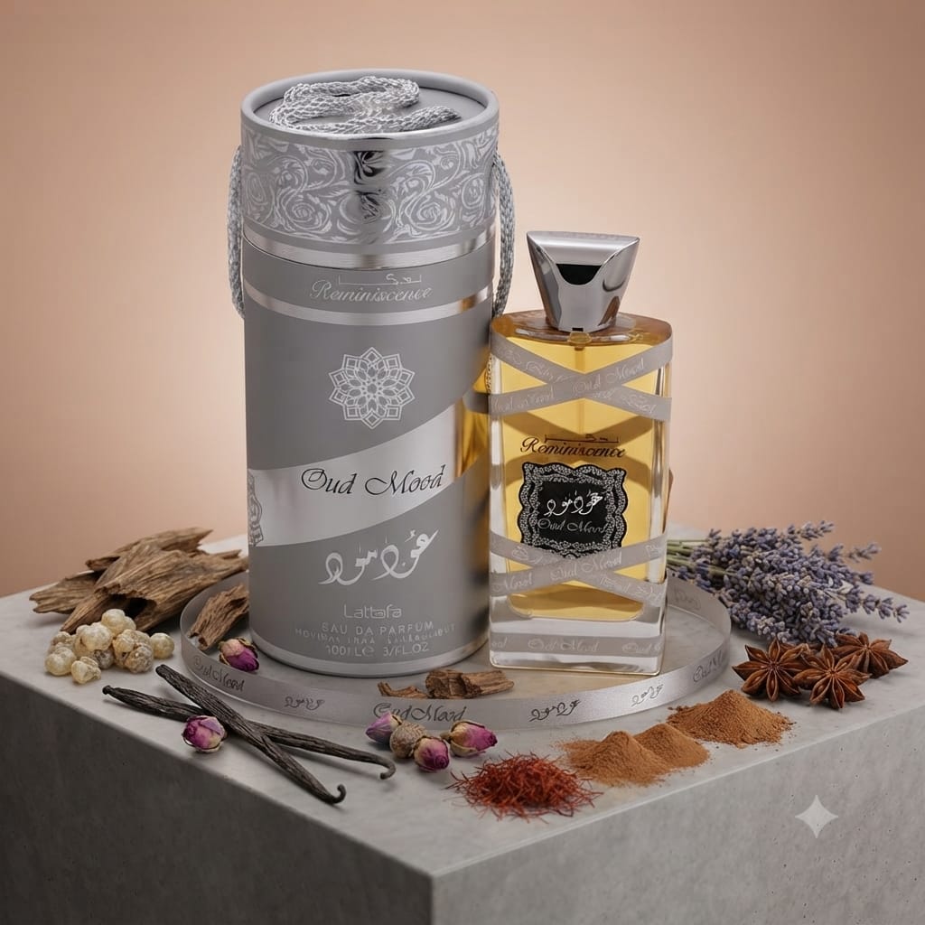 Lattafa Oud Mood Silver EDP 100ml – Luxury Arabian Perfume for Men