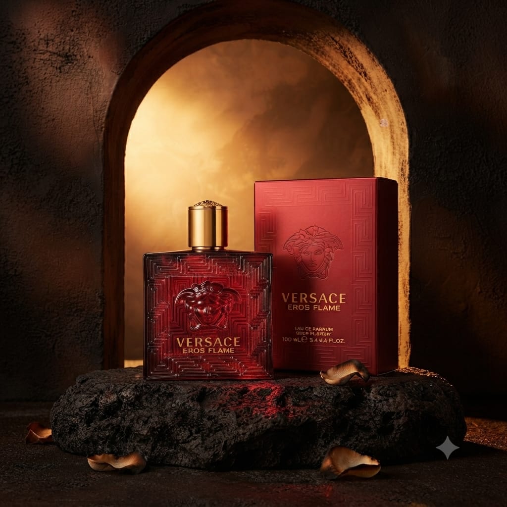 Versace Eros Flame Eau de Parfum – Men’s Spicy Citrus & Woody Fragrance