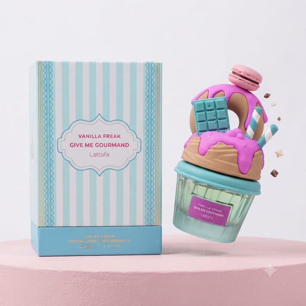 Lattafa Give Me Gourmand Vanilla Freak Eau de Parfum – 75ml Unisex Perfume | Sweet Vanilla Cupcake Fragrance