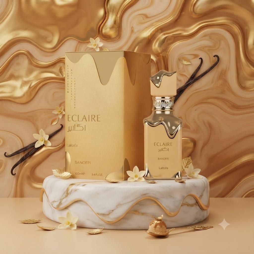 Lattafa Eclaire Banoffi Eau de Parfum – 100ml Unisex Perfume | Sweet Gourmand Banana Vanilla Fragrance