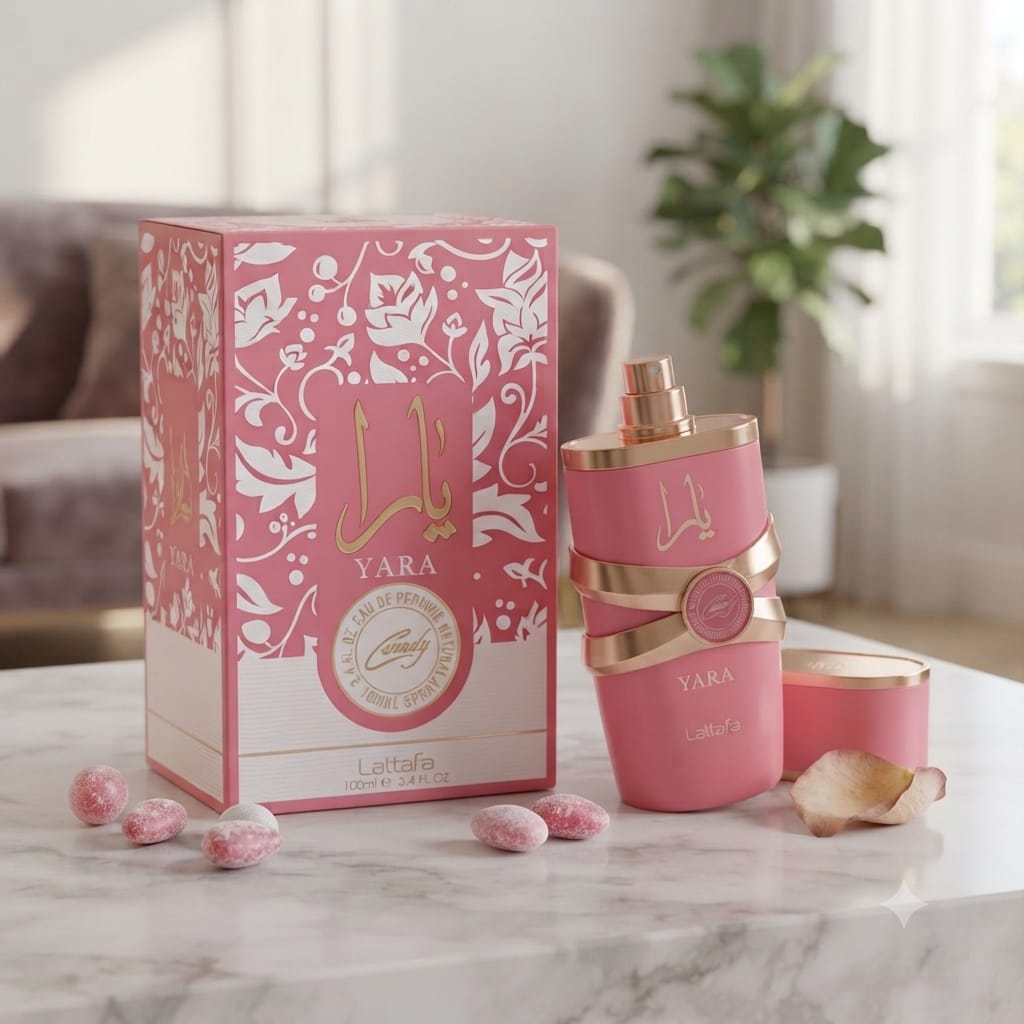 Lattafa Yara Candy Eau de Parfum for Women – 100ml (3.4 Fl Oz) Sweet Fruity Gourmand Perfume